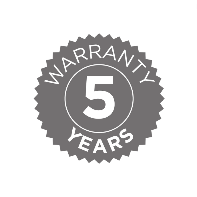 5 years warranty